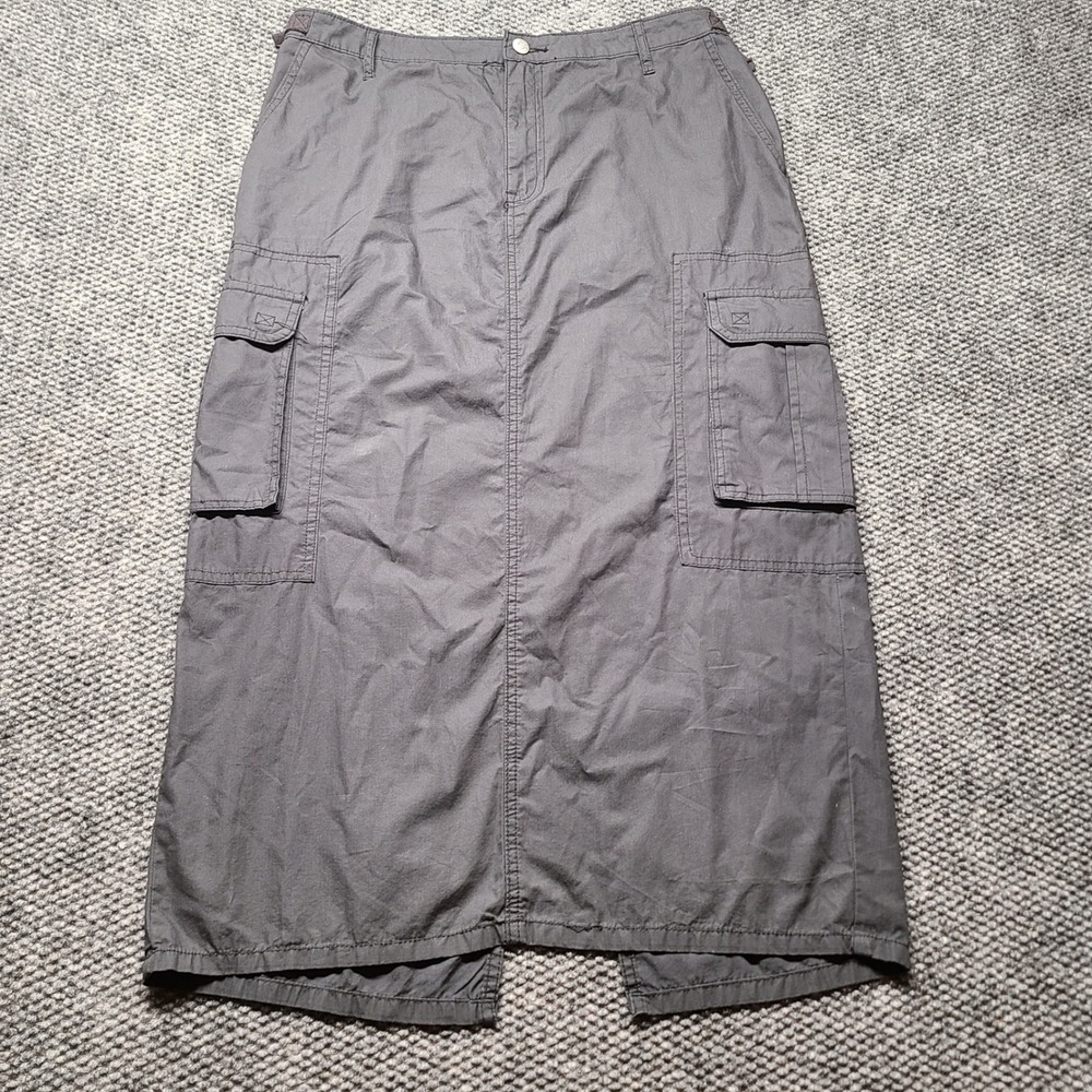Wild Fable Gray Cargo Maxi Skirt Utility Gorpcore Size M
